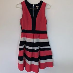 Striped A line dress
